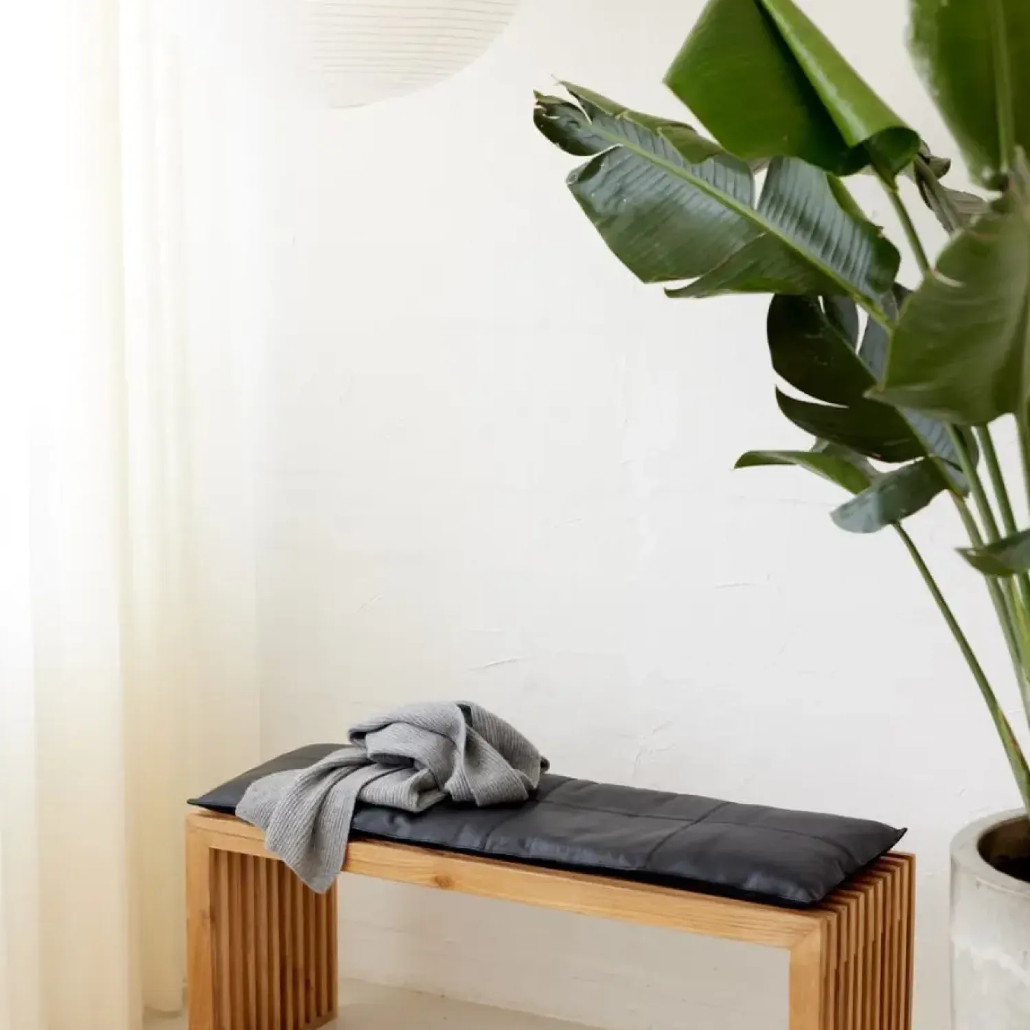 - Rib bænk 104x35cm teak*Cinas