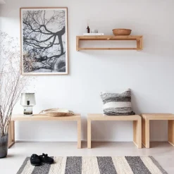 - Rib 2-pers bænk 73x35x43cm bambus*Cinas Online