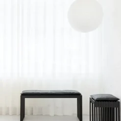 - Rib skammel 45x35cm mahogni mat sort^Cinas Best