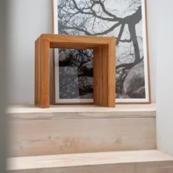 - Rib skammel 45x35cm teak*Cinas Sale