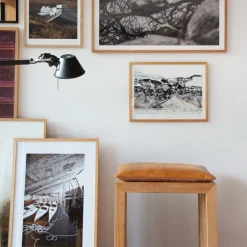 - Siddepude til Rib stool lysebrun læder*Cinas Clearance