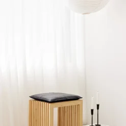 - Siddepude til Rib stool sort læder^Cinas New