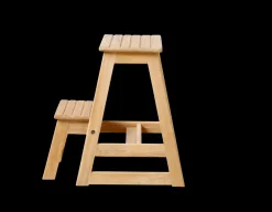 - Skala trappestige 2-trin teak^Cinas