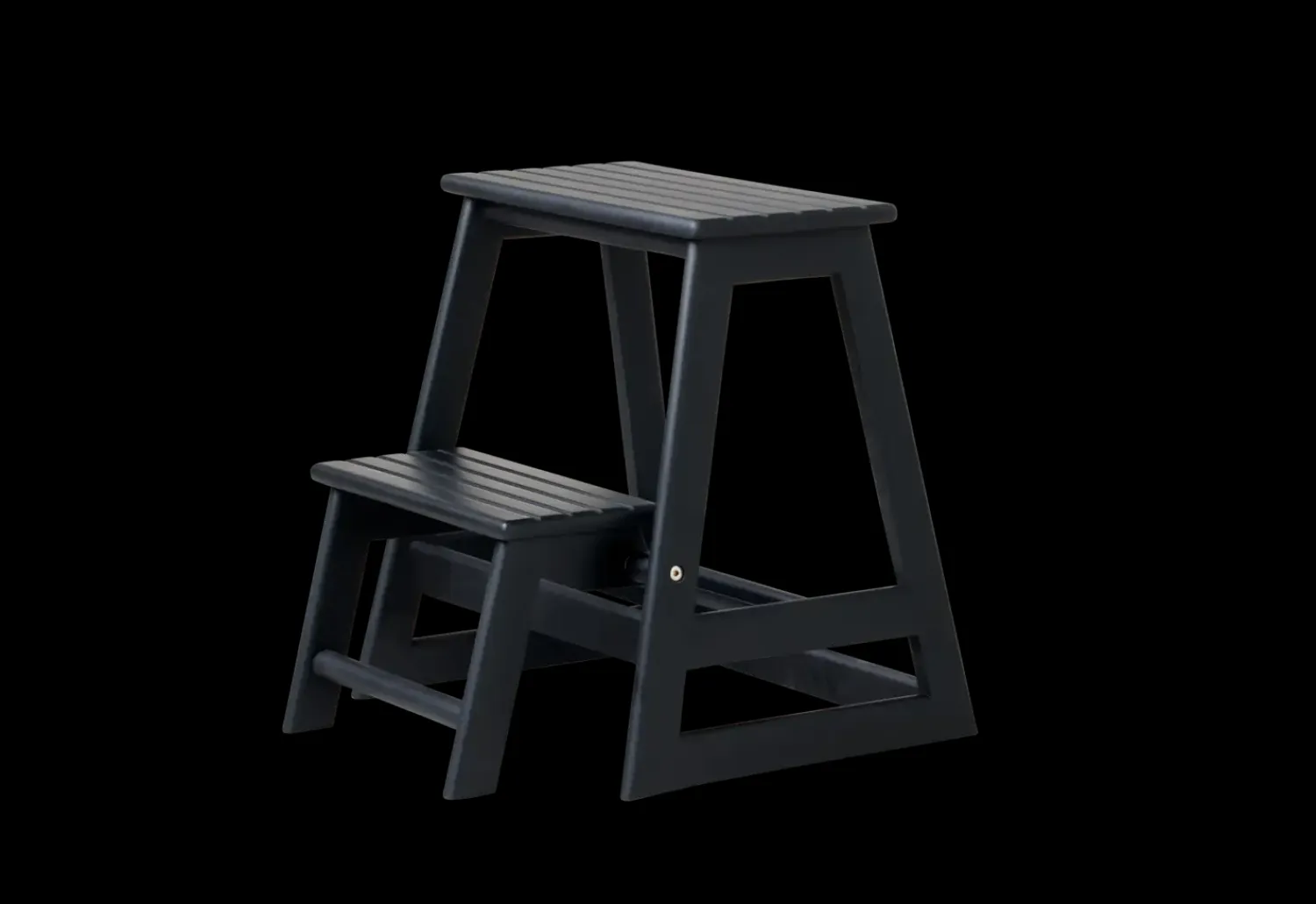 - Skala trappestige 2-trin mat sort*Cinas Outlet