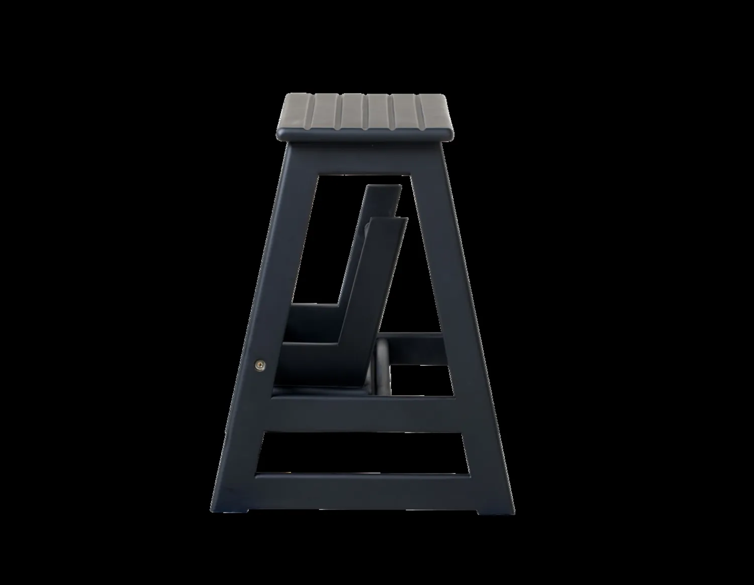 - Skala trappestige 2-trin mat sort*Cinas Outlet