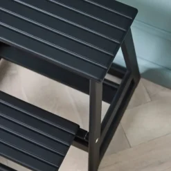 - Skala trappestige 2-trin mat sort*Cinas Outlet