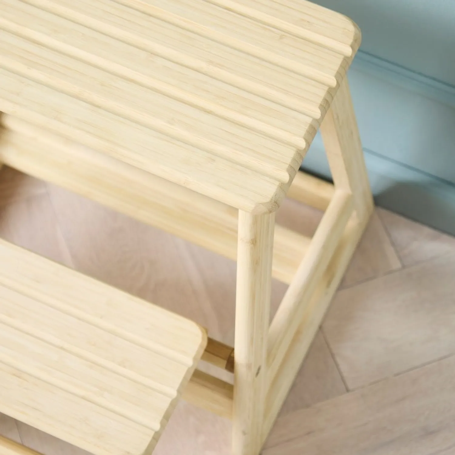 - Skala trappestige 2-trin bambus*Cinas New