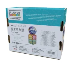 - Magnetlegetøj - Small Curved Pack Pastel - 34 dele*Cleverclixx Best