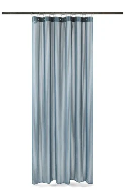 - Badeforhæng - Lines shower curtain w/eyelets 220 cm - Sea blue^Compliments Sale