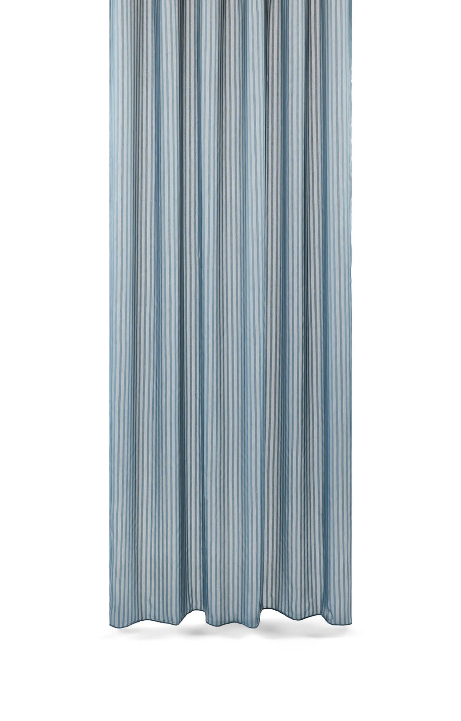 - Badeforhæng - Lines shower curtain w/tape 220 cm - Sea blue^Compliments