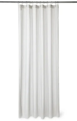 - Badeforhæng - Lines shower curtain w/eyelets 220 cm - Lys grå*Compliments New