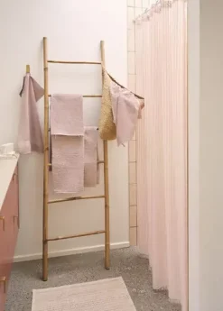 - Badeforhæng - Lines shower curtain w/eyelets 220 cm - Rose*Compliments Best