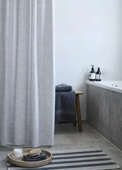 - Badeforhæng - Lino shower curtain w/tape 200 cm - Grå*Compliments Best
