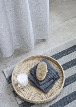 - Badeforhæng - Lino shower curtain w/tape 200 cm - Grå*Compliments Best