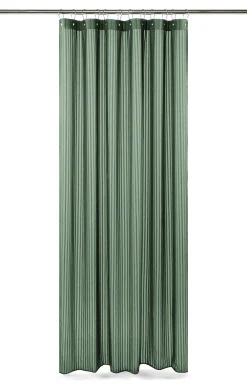 - Badeforhæng - Lines shower curtain w/eyelets 200 cm - Skovgrøn^Compliments Online