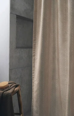 - Badeforhæng - Pine shower curtain w/tape 220 cm - Linen*Compliments Best