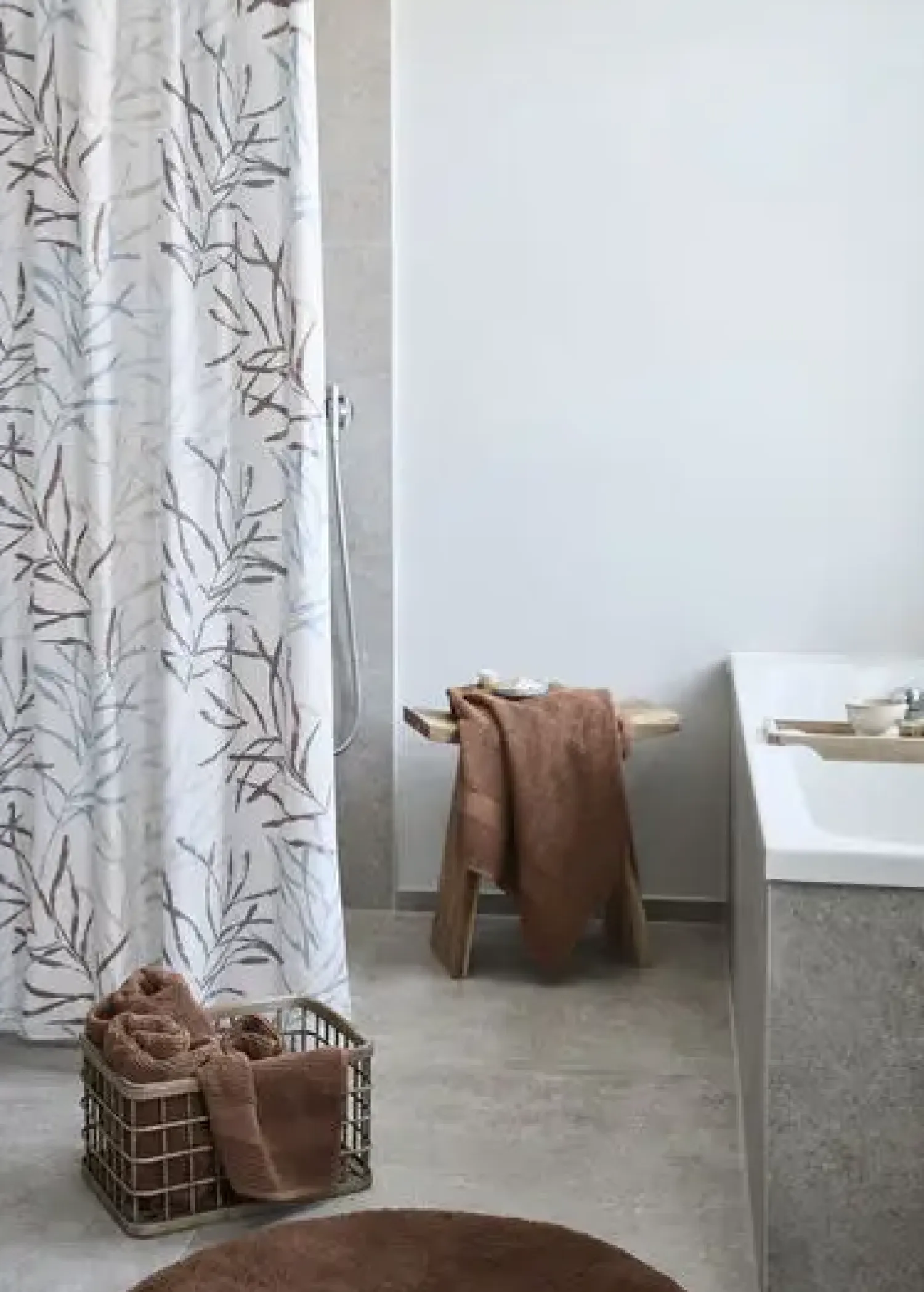 - Bademåtte - Loop Bath Mat dia. 75 cm - Ler^Compliments Discount