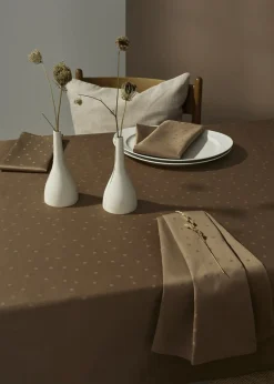 - Confetti Damask Table Cloth 150x250 cm - Valnød*Compliments New