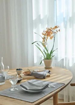 - Dækkeserviet - Tile Damask Place Mat 38x50 cm - 2 pack - Sølv grå^Compliments Discount