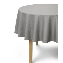 - Dug - Tile Damask Table Cloth dia. 200 cm - Sølv grå*Compliments Clearance