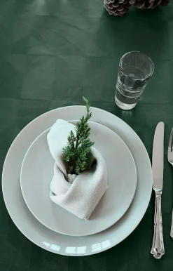 - Dug - Wind Damask 160x220 cm - Grøn^Compliments New