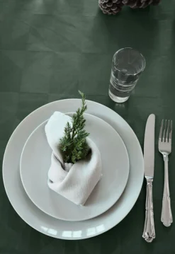 - Dug - Wind Damask 160x370 cm - Skovgrøn*Compliments Best