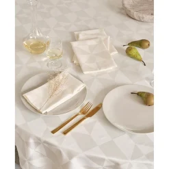 - Dug - Wind Damask dia. 180 cm - Cream^Compliments