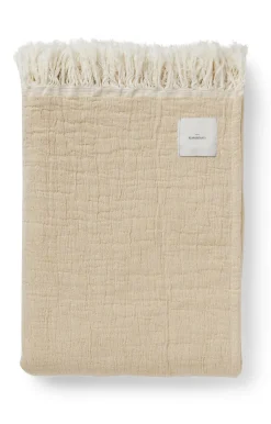 - Plaid - River 130x200 cm - Gul/cream*Compliments Online