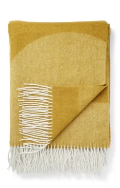 - Plaid - Waves Throw - 140x200 cm - Mustard^Compliments Best