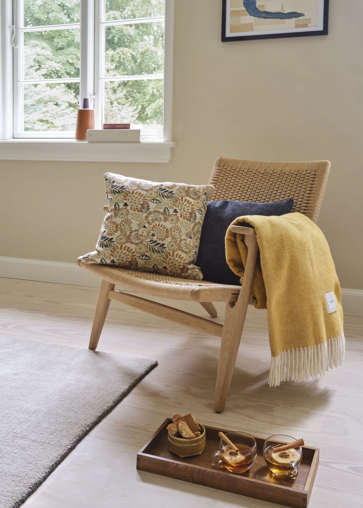 - Plaid - Waves Throw - 140x200 cm - Mustard^Compliments Best