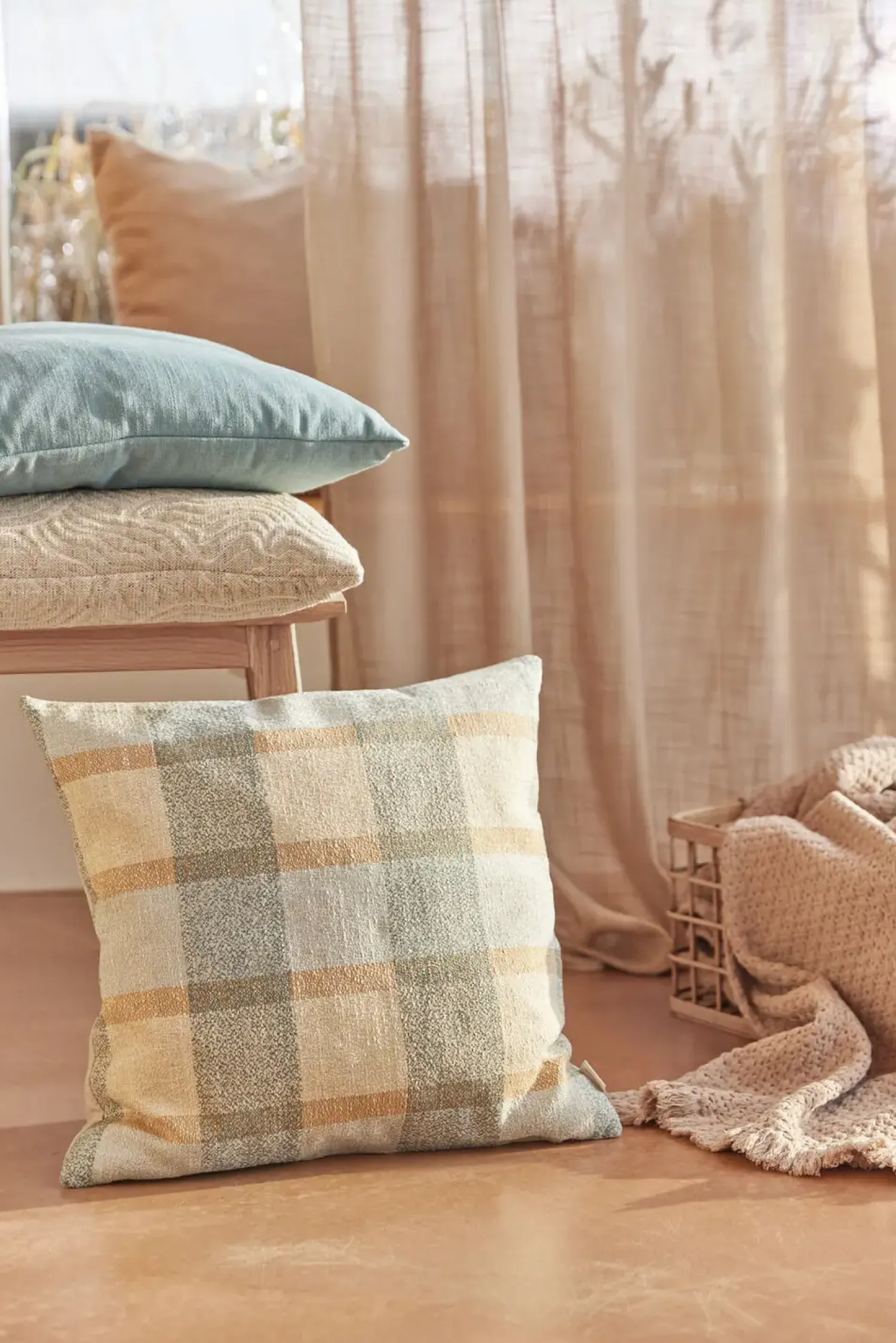 - Pudebetræk Marrakech 50x50 cm - Faded blå*Compliments New