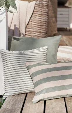 - Pudebetræk Outdoor Stripe 45x45 cm - Grøn*Compliments Online