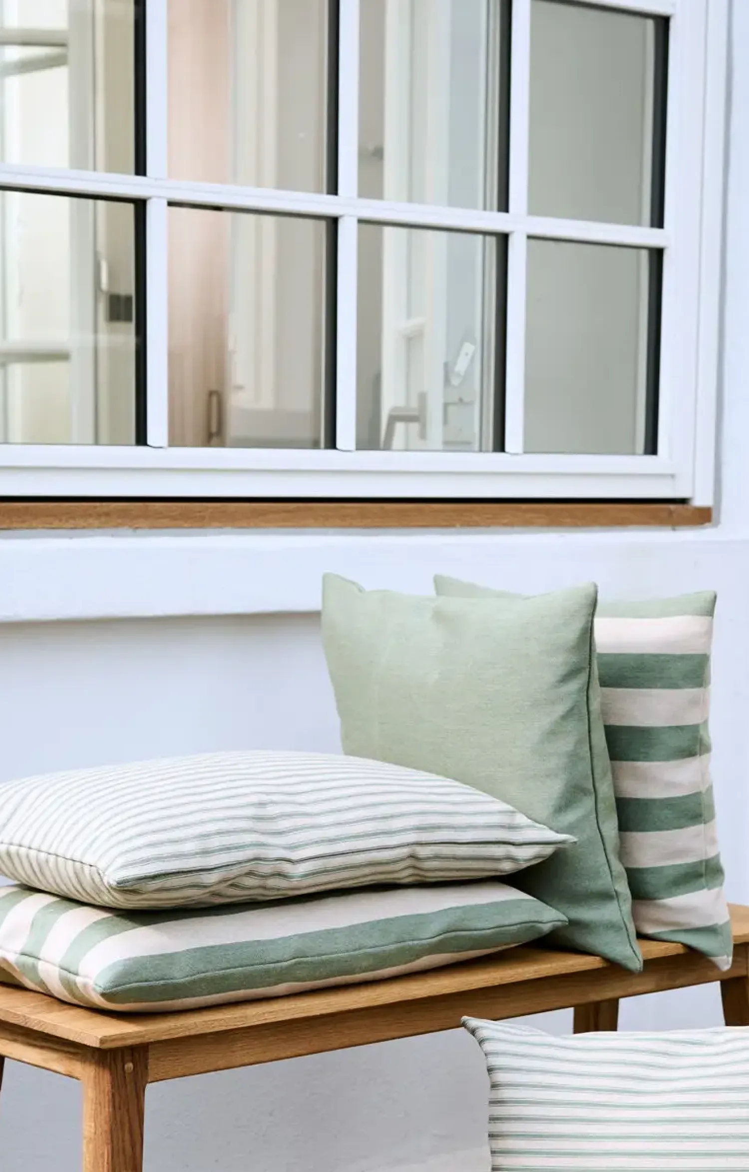 - Pudebetræk Outdoor Fine Stripe 40x60 cm - Grøn*Compliments Online