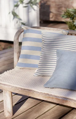 - Pudebetræk Outdoor Stripe 45x45 cm - Blå*Compliments Sale