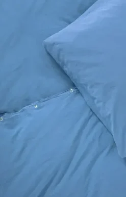 - Sengetøj - Stone Bed Linen 140x200/60x63 cm - Ocean blue*Compliments Discount