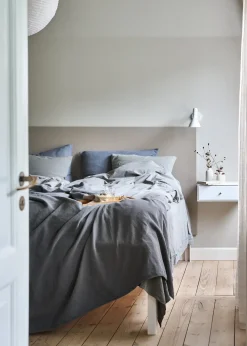 - Sengetøj - Stone Bed Linen 140x200/60x63 cm - Grå^Compliments Clearance