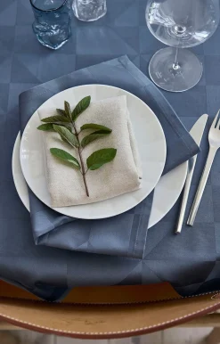 - Serviet - Wind Damask 45x45 cm - Blå*Compliments Clearance