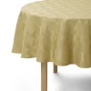 - Wind Damask Table Cloth dia. 200 cm - Messing*Compliments Discount