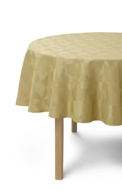 - Wind Damask Table Cloth dia. 200 cm - Messing*Compliments Discount
