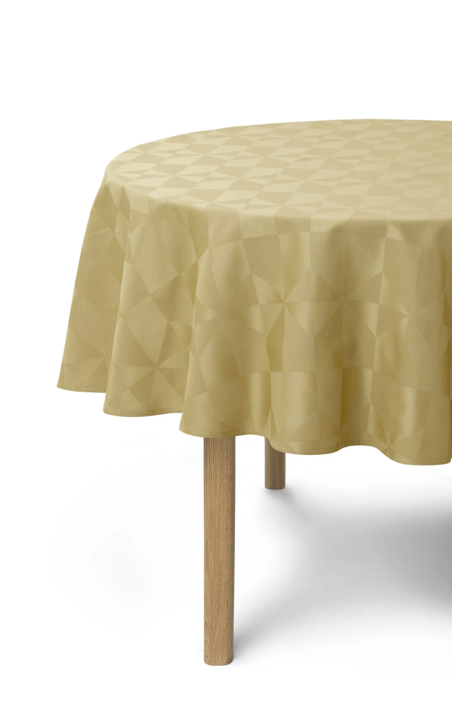 - Wind Damask Table Cloth dia. 200 cm - Messing*Compliments Discount