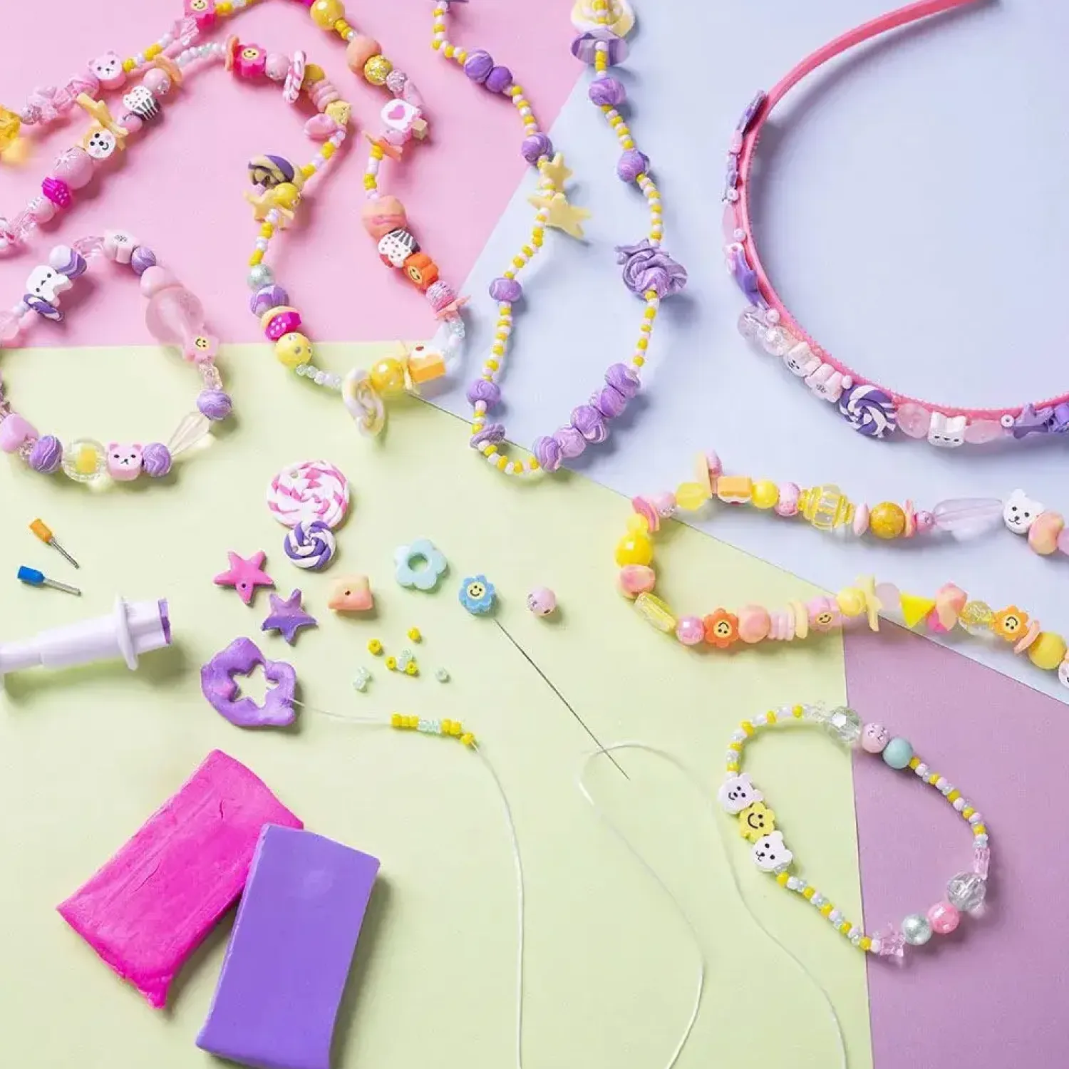 - DIY Kit Smykker Børn, ass. farver, 1 pk.*Creativ Company Best