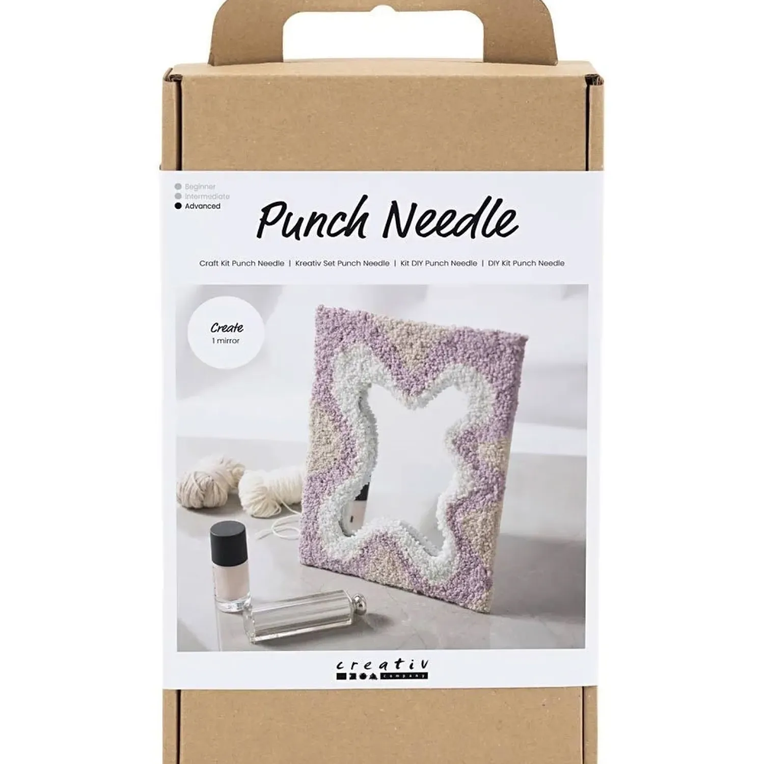- DIY Kit Punch Needle , pastelfarver, Spejl, 1 pk.*Creativ Company New