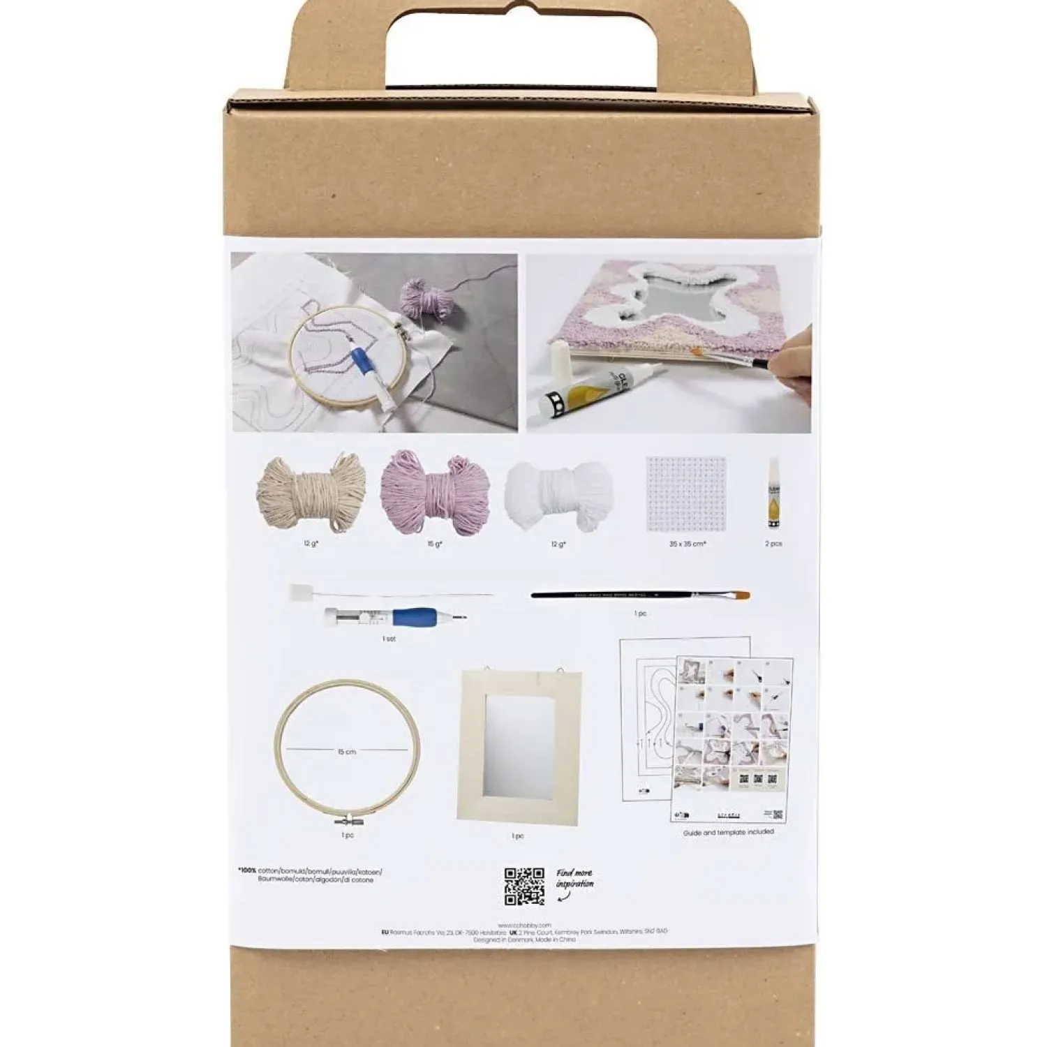 - DIY Kit Punch Needle , pastelfarver, Spejl, 1 pk.*Creativ Company New