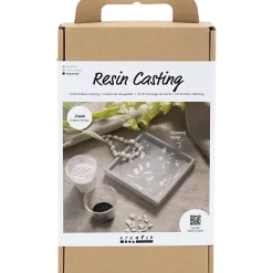 - DIY Kit Resin Støbning, sort, hvid, Firkantet bakke med terrazzo, 1 pk.^Creativ Company Online