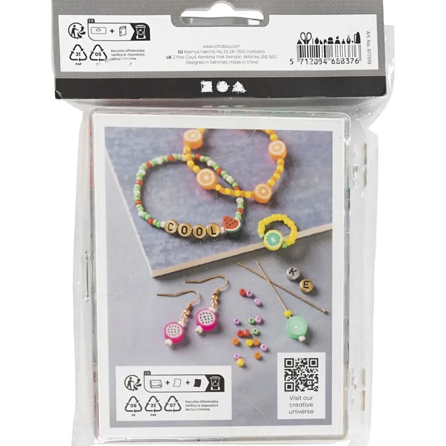 - DIY Mix Smykker, stærke farver, Frugtmix, 1 pk.^Creativ Company Discount