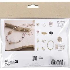- Mini DIY Kit Smykker, rosa harmoni, Chunky halskæde, 1 pk.*Creativ Company Online