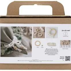 - Mini DIY Kit Macramé, off white, Servietring, 1 pk.^Creativ Company Online