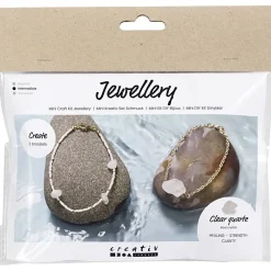 - Mini DIY Kit Smykker, Bjergkrystalarmbånd, 1 pk.^Creativ Company Clearance