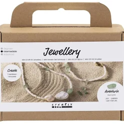 - Mini DIY Kit Smykker, Aventurinhalskæde og -armbånd, 1 pk.*Creativ Company Outlet