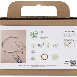 - Mini DIY Kit Smykker, Aventurinhalskæde og -armbånd, 1 pk.*Creativ Company Outlet